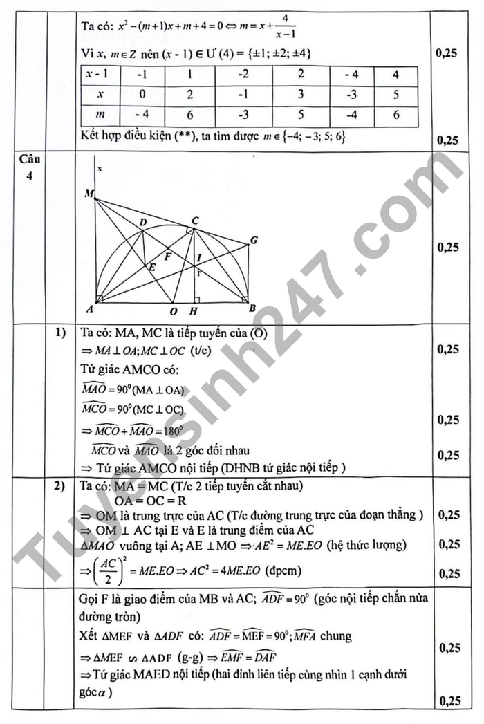 De thi thu vao lop 10 mon Toan 2024 Quan Ha Dong lan 2 (co dap an)