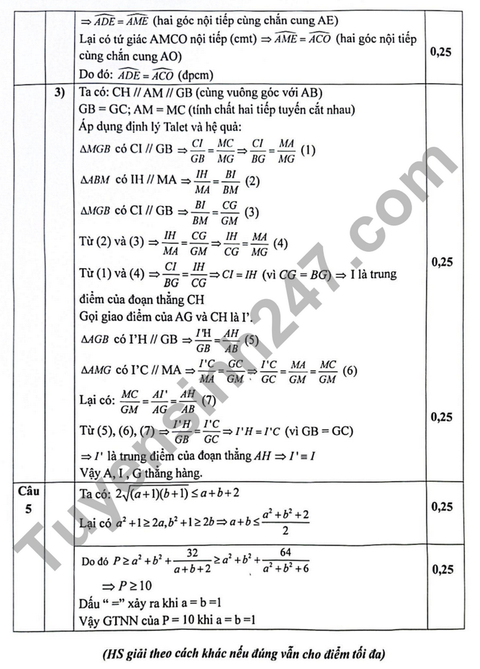 De thi thu vao lop 10 mon Toan 2024 Quan Ha Dong lan 2 (co dap an)