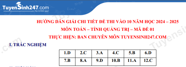 Dap an de thi vao lop 10 mon Toan - Tinh Quang Tri 2024
