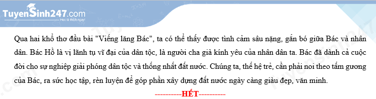 Dap an de thi mon Van vao lop 10 - Binh Phuoc 2024