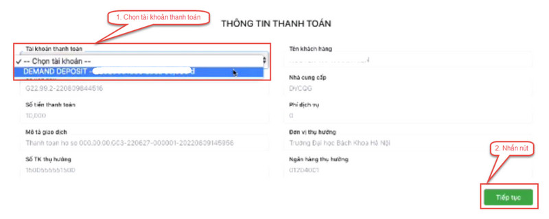 Huong dan thanh toan le phi xet tuyen Dai hoc 2024 - Truc tuyen