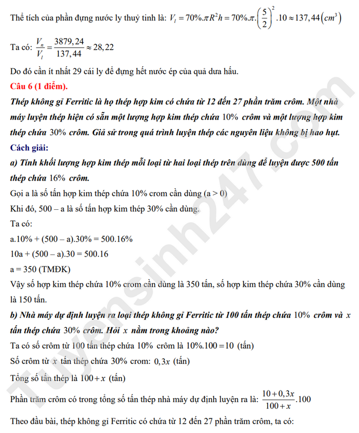 De minh hoa vao lop 10 TPHCM mon Toan 2025 (Co dap an)