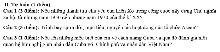 De thi giua ki 1 mon Su 9 THCS Ly Thuong Kiet 2024 - Co dap an