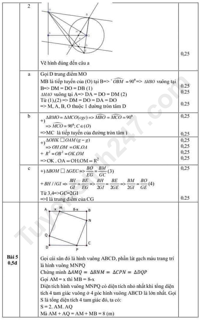 De thi hoc ky 1 Toan lop 9 - THCS Nguyen Trai 2024 (Co dap an)