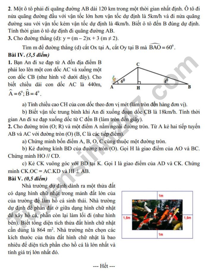 De thi thu mon Toan vao lop 10 - THCS Tho Loc lan 2 nam 2025 (co dap an)