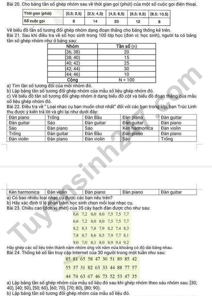 De cuong on tap giua ki 2 nam 2025 lop 9 mon Toan - THCS Trong Diem