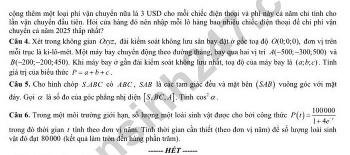 De thi thu tot nghiep THPT mon Toan 2025 lan 1 - So GD Bac Giang