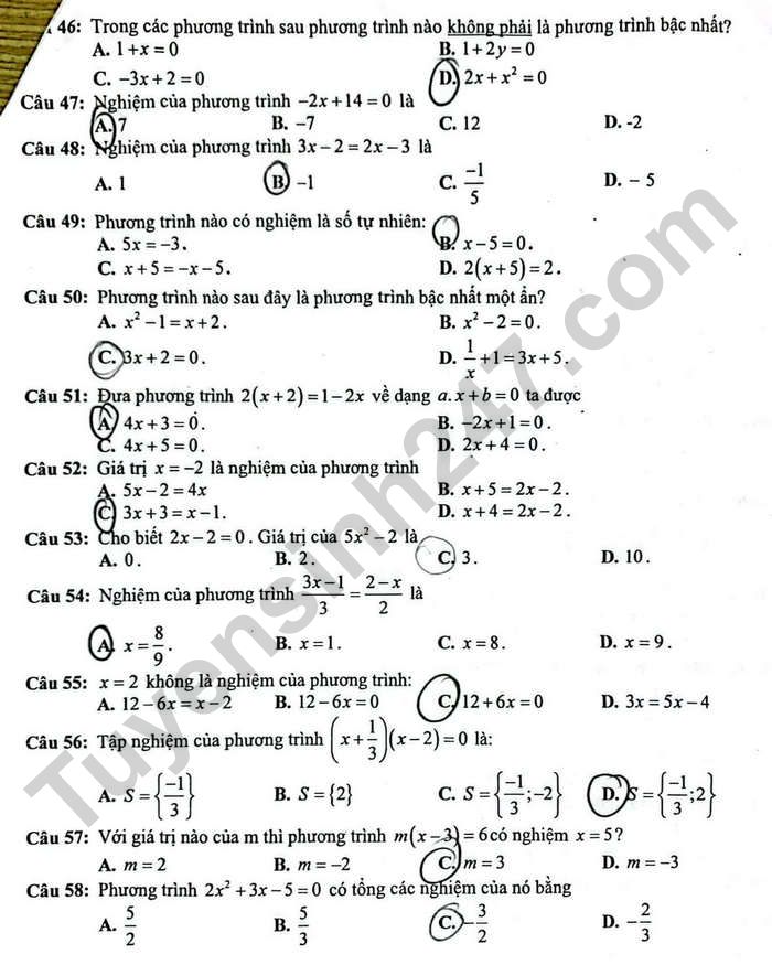 De cuong on tap giua ki 2 nam 2025 mon Toan lop 8 - THCS Le Thi Hong Gam