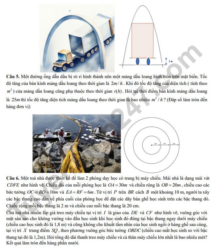 De thi thu tot nghiep THPT lan 1 nam 2025 mon Toan - Cum truong THPT TP Hai Duong