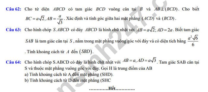 De cuong on tap mon Toan giua ki 2 2025 lop 11 - THPT Duc Trong