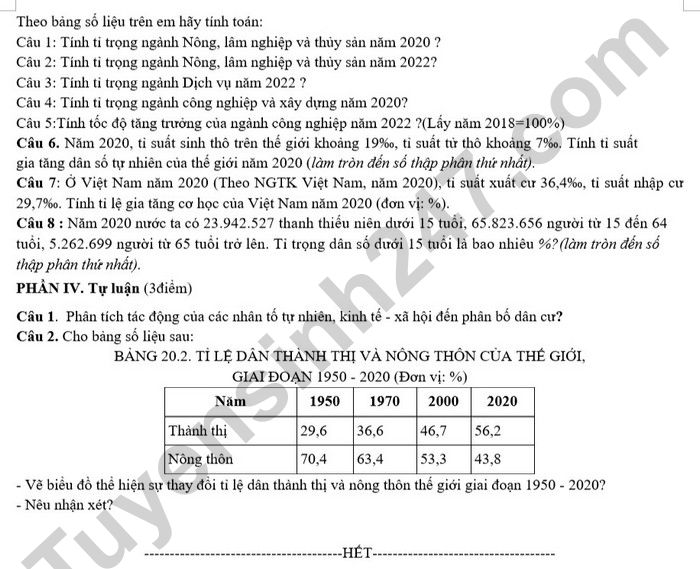 De cuong giua ki 2 2025 mon Dia 10 - THPT Hoang Van Thu