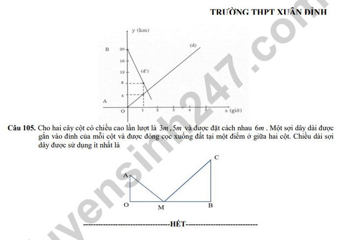 De cuong on thi giua ki 2 mon Toan lop 10 2025 - THPT Xuan Dinh