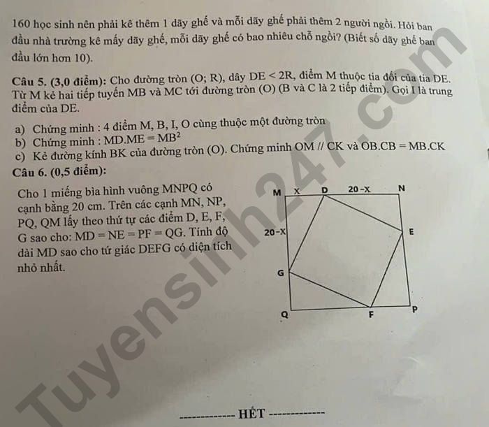 De thi giua ki 2 mon Toan 9 nam 2025 - THCS Nguyen Binh Khiem-RUBIK