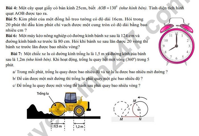 Noi dung on tap giua HK2 mon Toan 9 - THCS Ngoc Thuy 2025