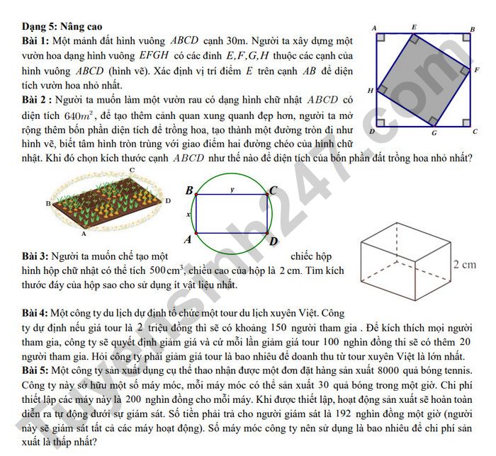 Noi dung on tap giua HK2 mon Toan 9 - THCS Ngoc Thuy 2025