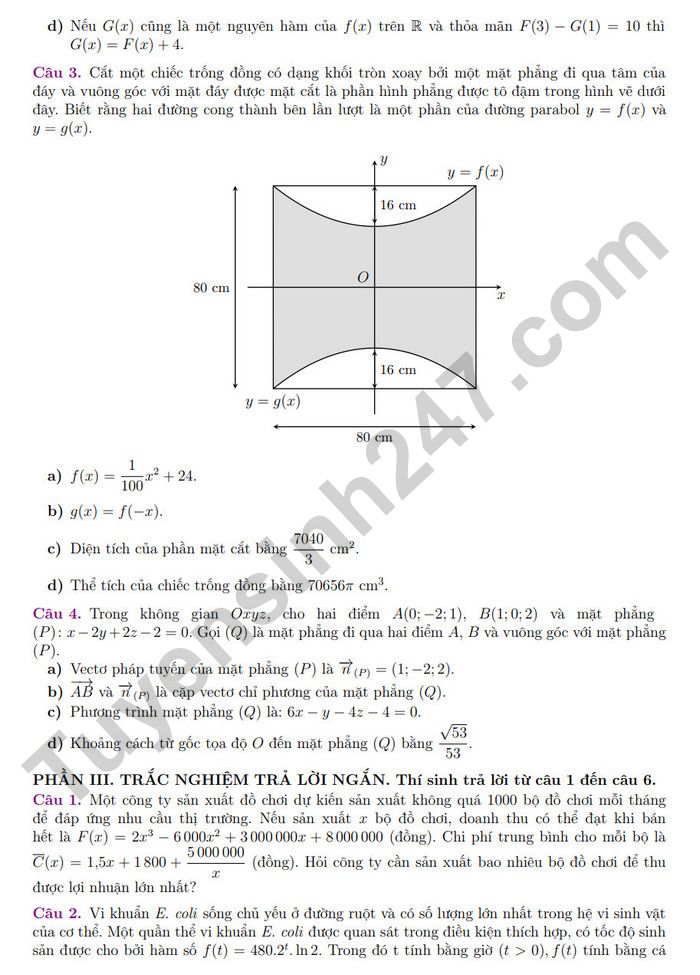 De thi giua ki 2 mon Toan 12 nam 2025 - THCS&THPT Nguyen Binh Khiem (co dap an)