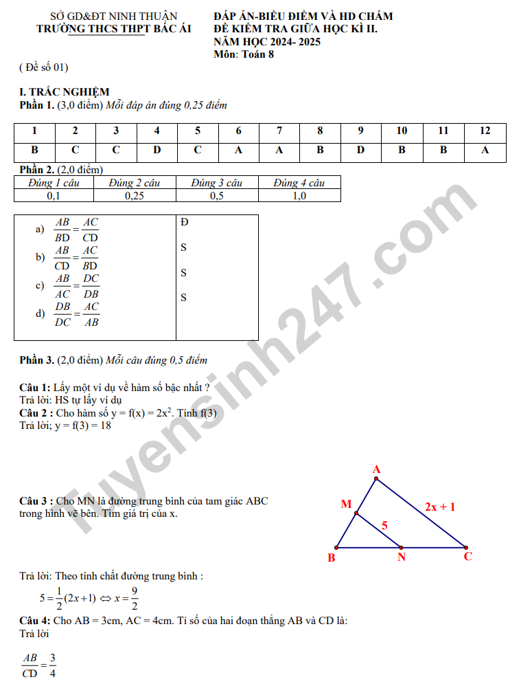 De thi giua ki 2 lop 8 mon Toan 2025 - THCS THPT Bac Ai (Co dap an)