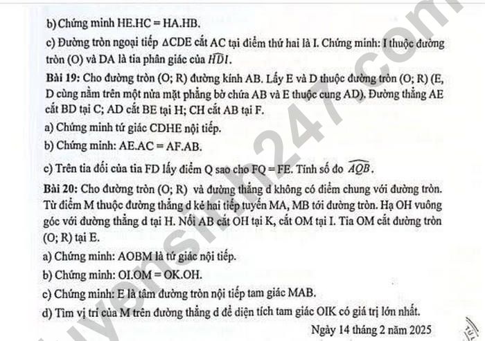 De cuong on tap mon Toan lop 9 giua HK2 nam 2025 - THCS Xuan Phuong