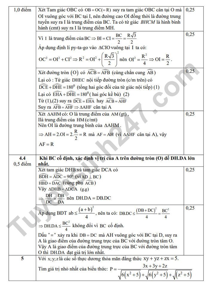 De thi thu vao lop 10 mon Toan - Phong GD Tien Hai nam 2025 (co dap an)