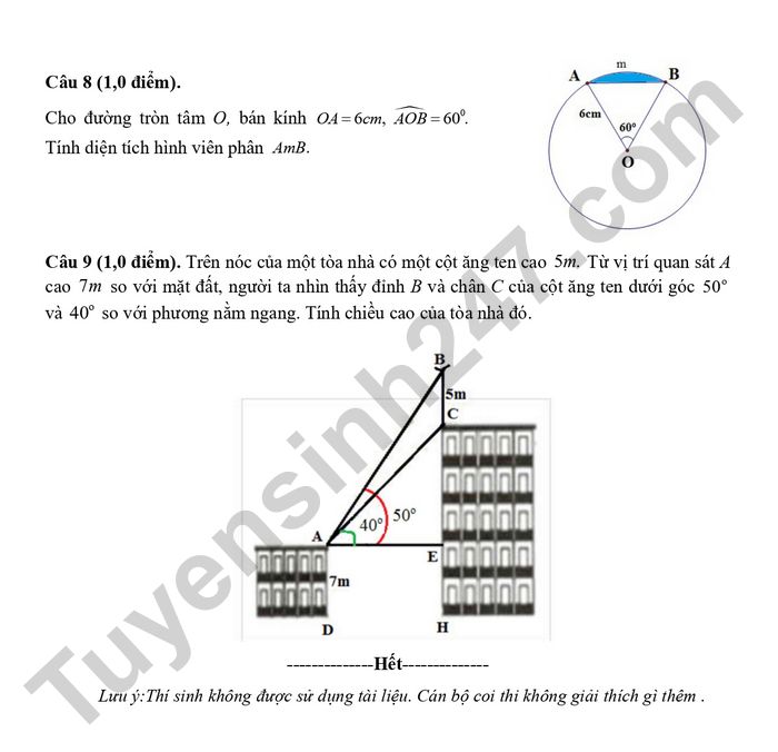 De thi thu vao lop 10 lan 1 mon Toan nam 2025 - THPT Luong Ngoc Quyen (Co dap an)