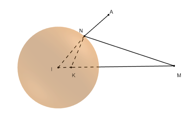 A circle with lines and a point

Description automatically generated