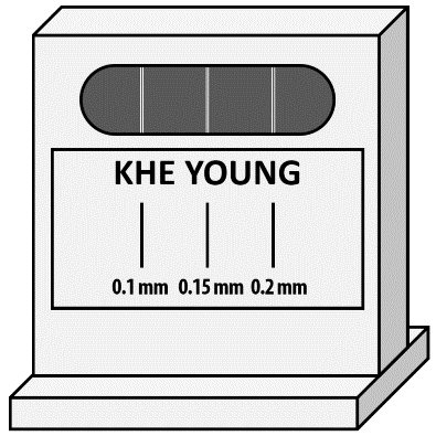 A white rectangular object with a rectangular window

Description automatically generated