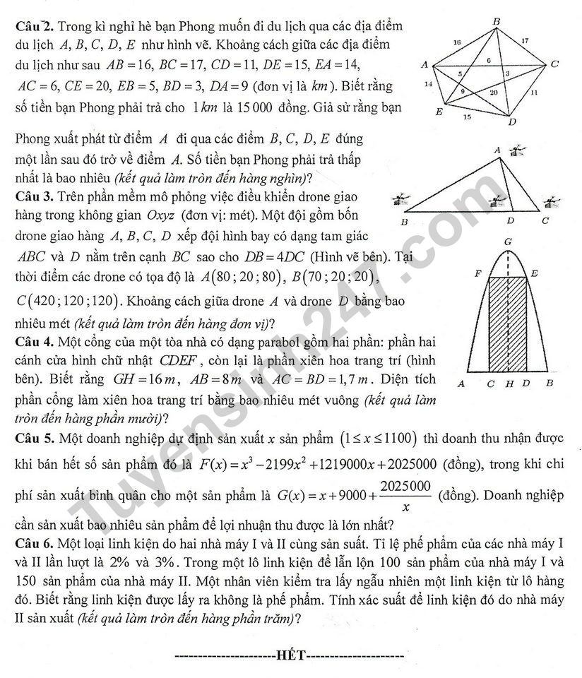 De thi thu tot nghiep THPT mon Toan 2025 - So GD Long An