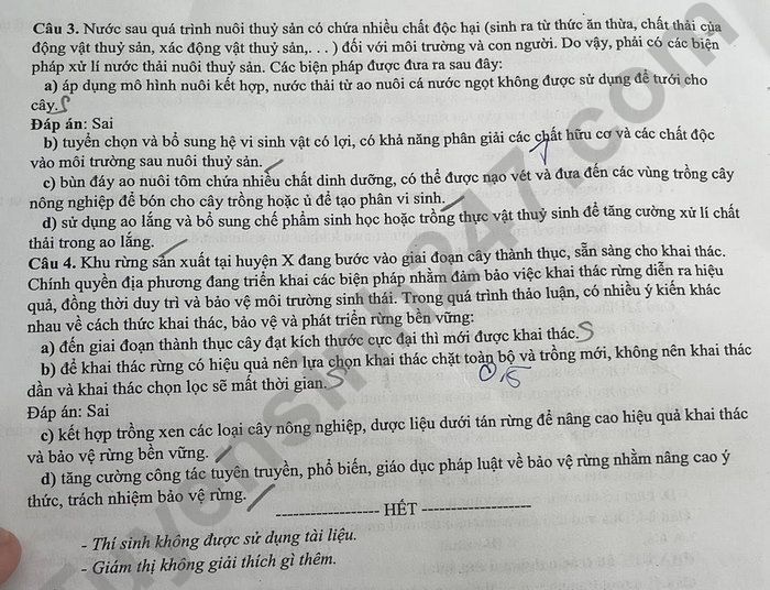 De thi thu tot nghiep THPT 2025 So GD Long An - mon Cong nghe-Nong nghiep