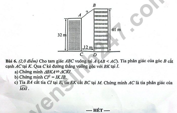 De thi hoc ki 2 nam 2025 lop 8 mon Toan - THCS Nguyen Thi Minh Khai