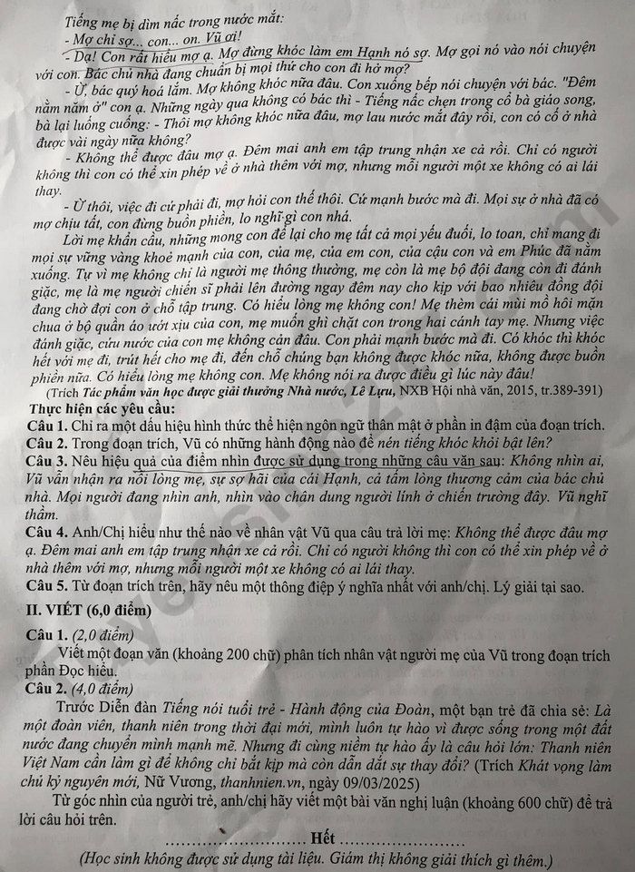 De thi thu TN THPT mon Van 2025 - So GD Hoa Binh (lan 2)