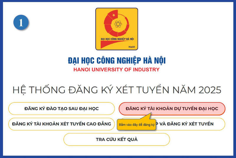 Huong dan dang ki xet tuyen Dai hoc Cong nghiep Ha Noi 2025
