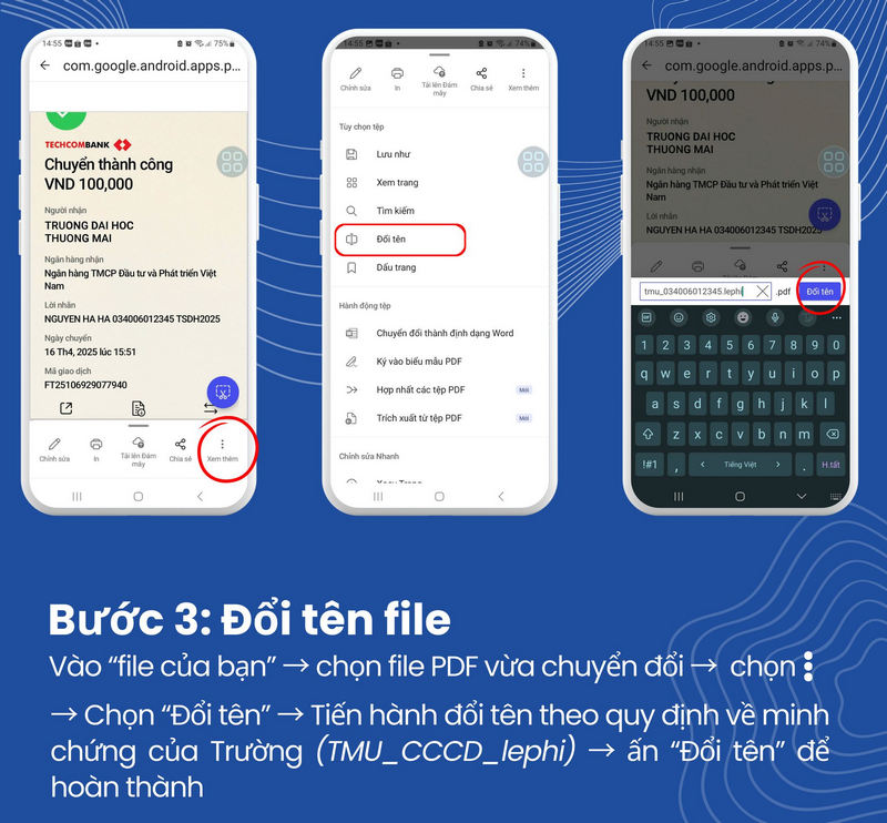 Dai hoc Thuong mai huong dan dang ki xet tuyen 2025
