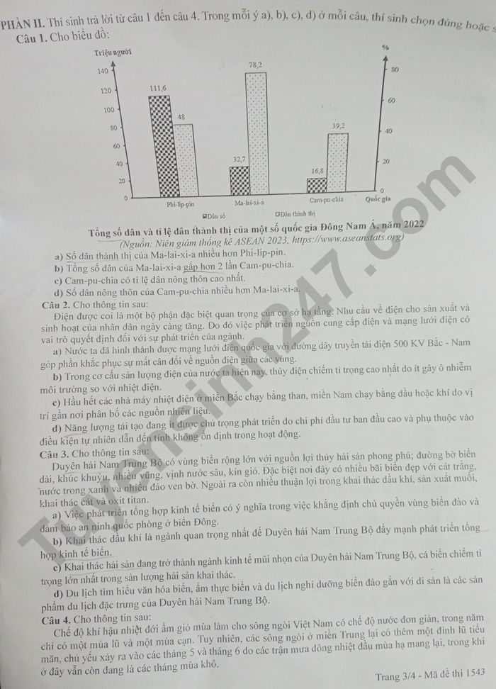 De thi thu tot nghiep THPT 2025 mon Dia - So GDDT Son La (lan 2)