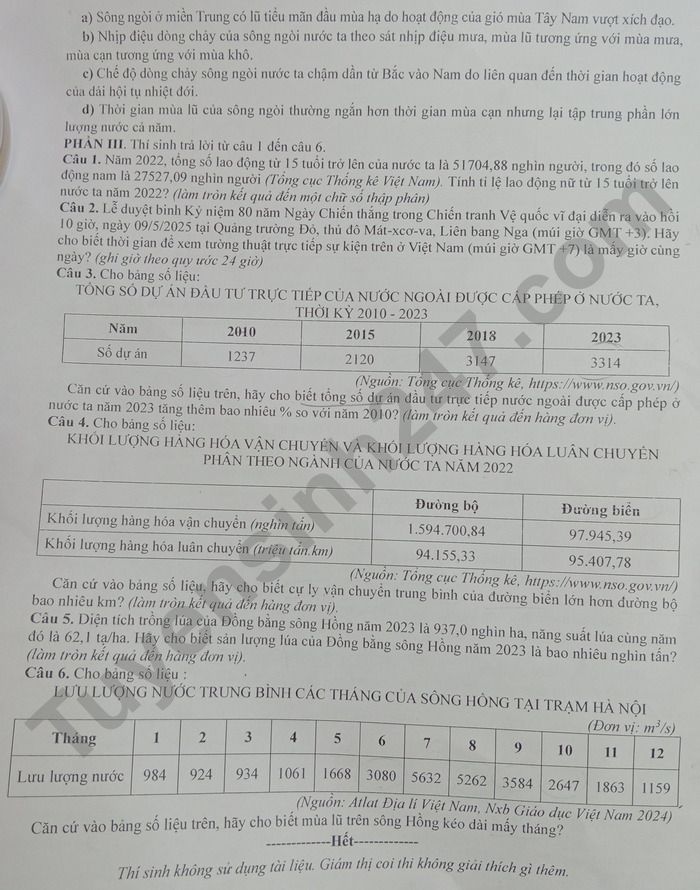 De thi thu tot nghiep THPT 2025 mon Dia - So GDDT Son La (lan 2)