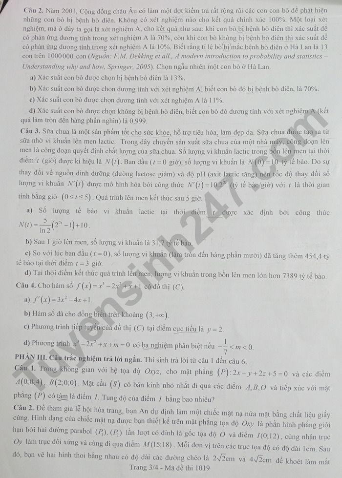 De thi thu tot nghiep THPT mon Toan 2025 - So GD  Son La (lan 2)