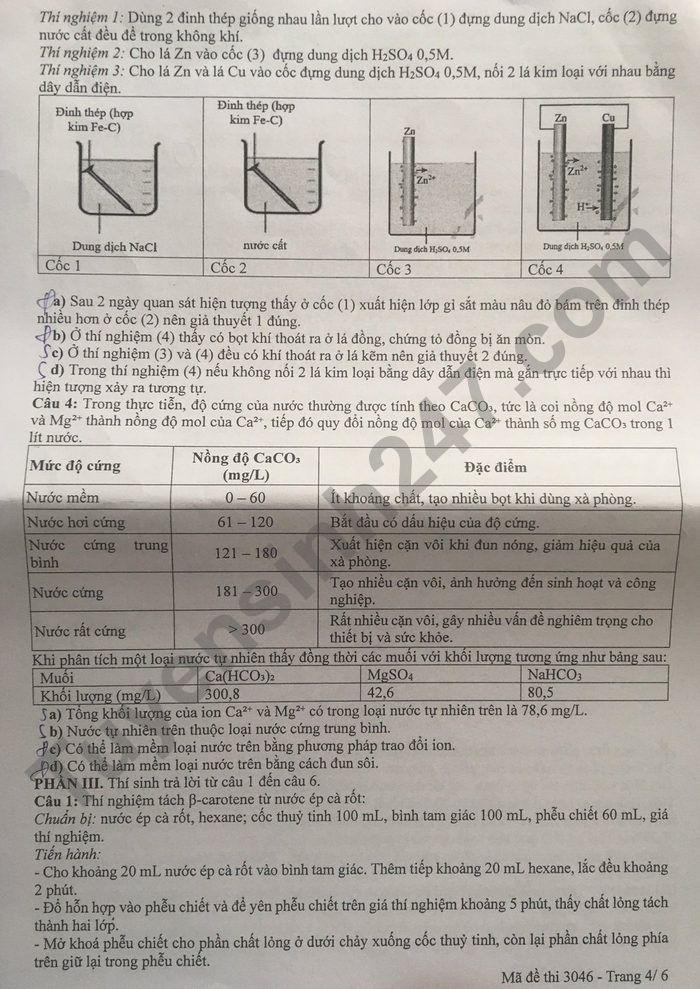 De thi thu tot nghiep THPT 2025 mon Hoa - So GDDT Hai Duong