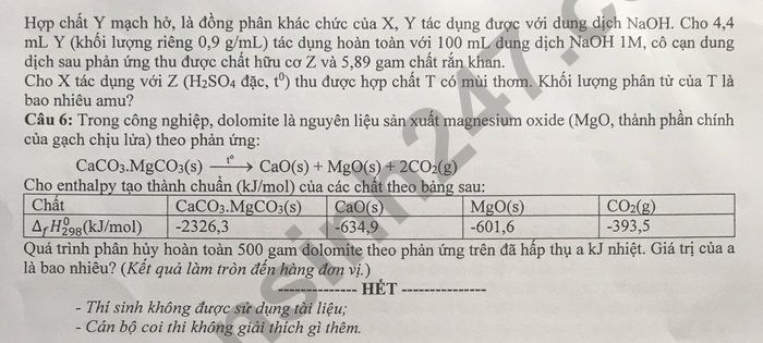 De thi thu tot nghiep THPT 2025 mon Hoa - So GDDT Hai Duong
