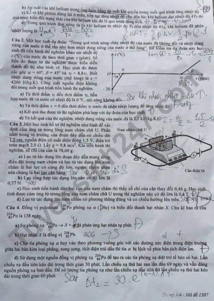 De thi thu mon Ly tot nghiep THPT 2025 - So GDDT Nam Dinh (lan 1)