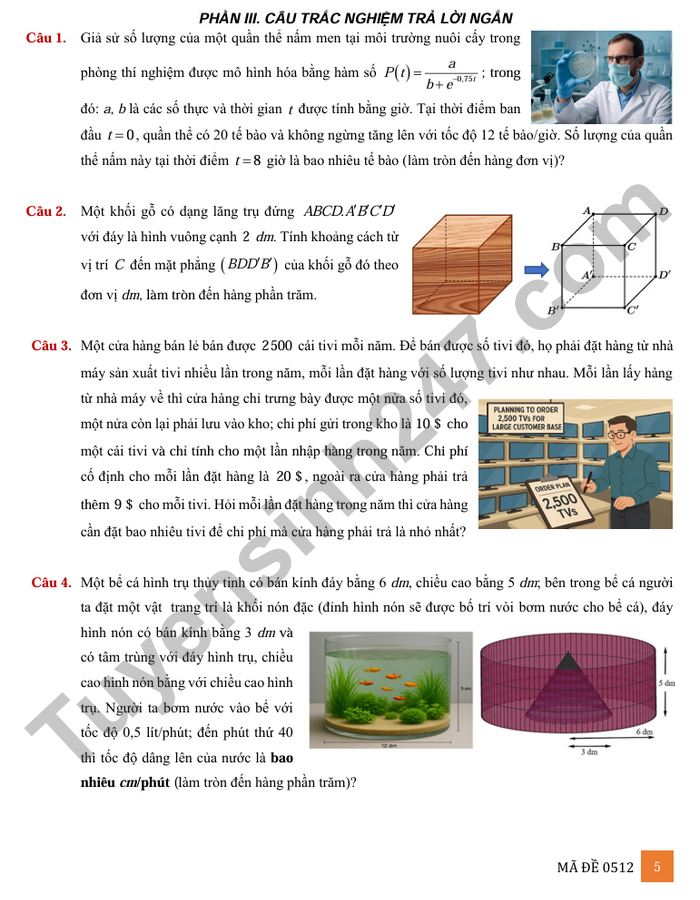 De thi thu TN THPT mon Toan 2025 - THPT Nguyen Khuyen va THPT Le Thanh Tong
