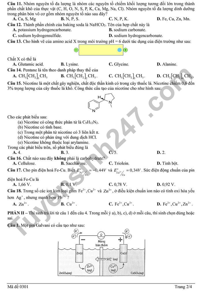 De thi thu tot nghiep THPT mon Hoa 2025 - So GD Ca Mau