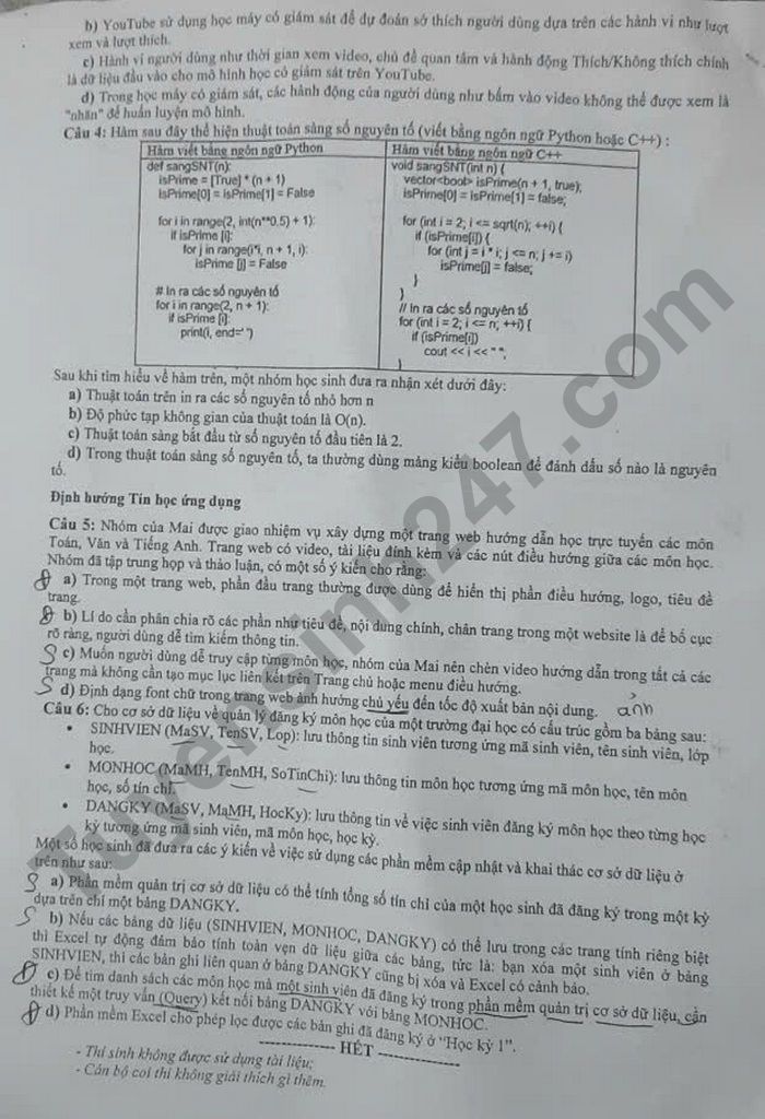 De thi thu tot nghiep THPT nam 2025 mon Tin - So GDDT Bac Ninh