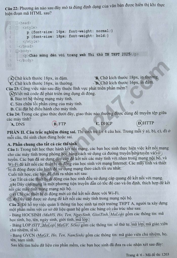 De thi thu mon Tin tot nghiep THPT 2025 - So GD Quang Nam