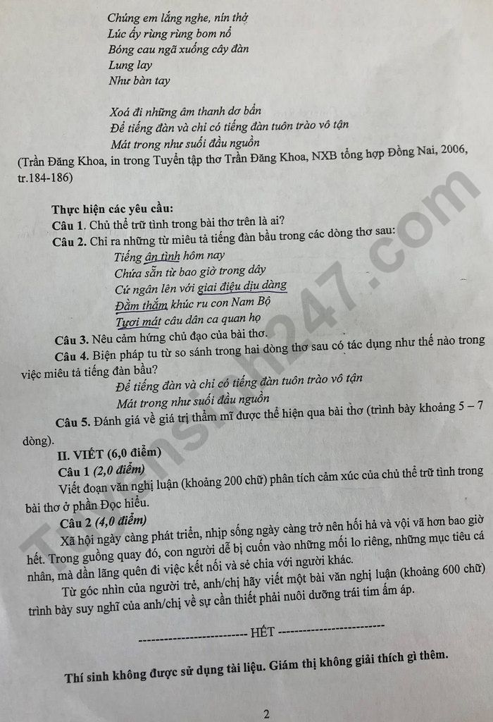 De thi thu tot nghiep THPT mon Van 2025 - tinh An Giang