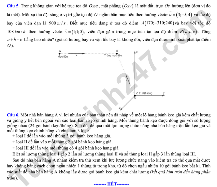 De thi thu mon Toan TN THPT 2025 lan 2 - THPT Tran Phu
