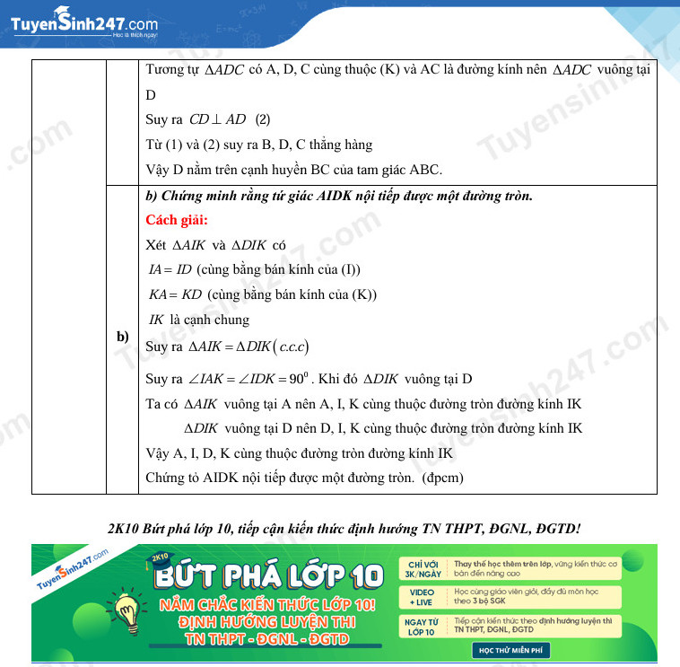 Dap an de thi mon Toan vao lop 10 - Binh Duong 2025