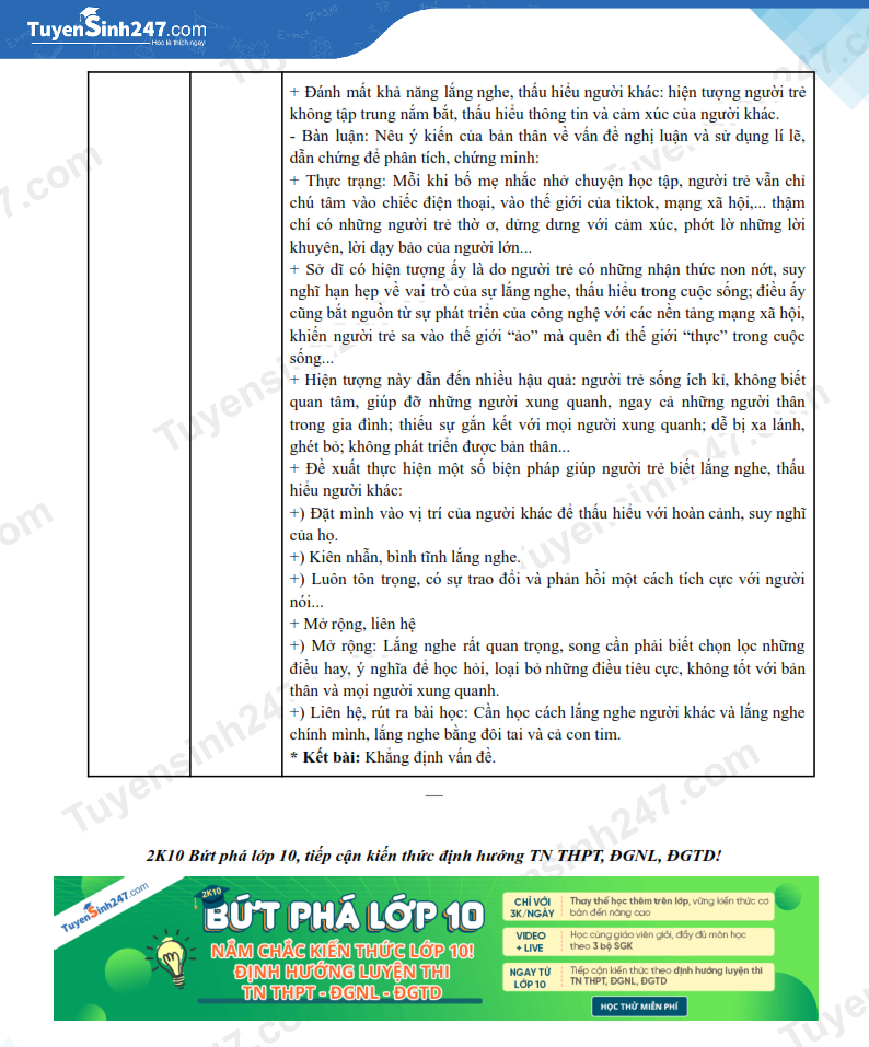 Dap an de thi vao lop 10 mon Van 2025 - Nam Dinh