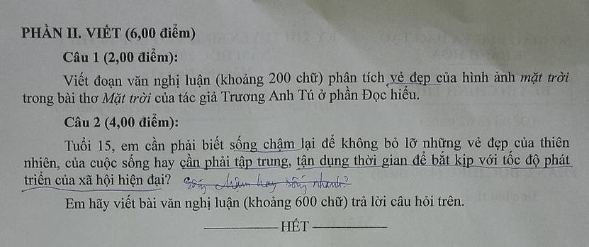 Dap an de thi vao lop 10 mon Van 2025 - Khanh Hoa