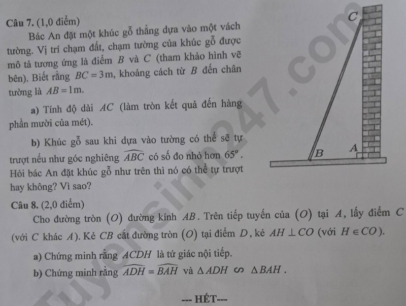 Dap an de thi vao lop 10 mon Toan 2025 - Dong Thap
