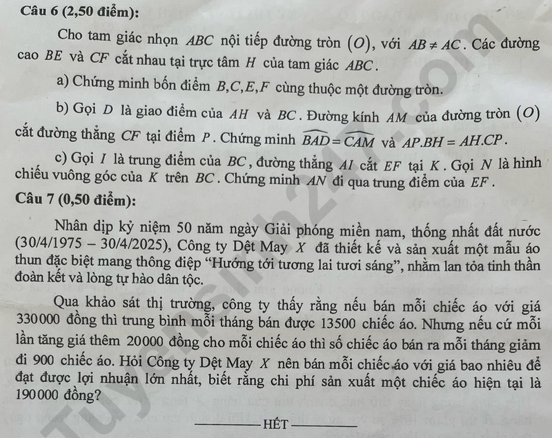 Dap an de thi vao lop 10 mon Toan 2025 - Khanh Hoa