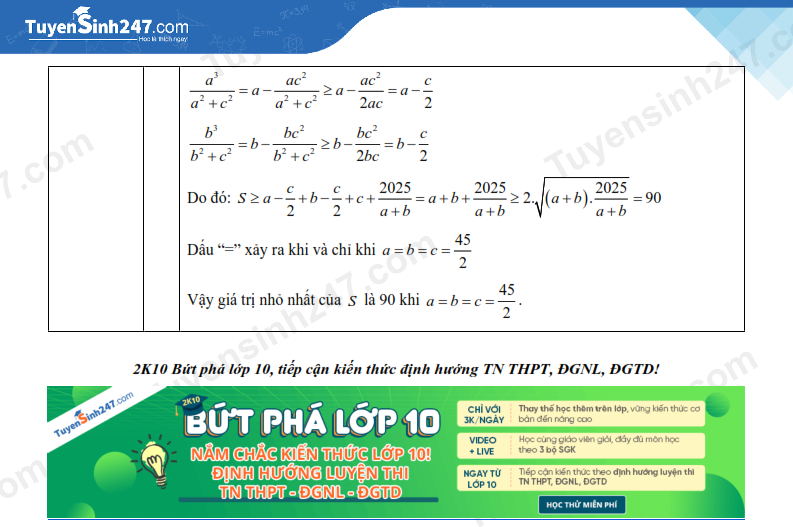 Dap an de thi vao lop 10 mon Toan 2025 - Bac Giang